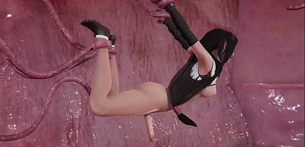  Final Fantasy - Futa Tifa Lockhart creampied by tentacles - 3D Porn